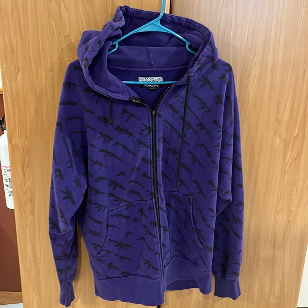 Rare Rogue Status Gun Show Zip up Hoodie Large